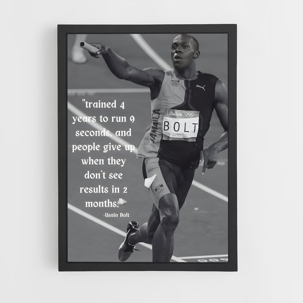 Poster Usain bolt puiser – affiche Athlétisme (vue 2)